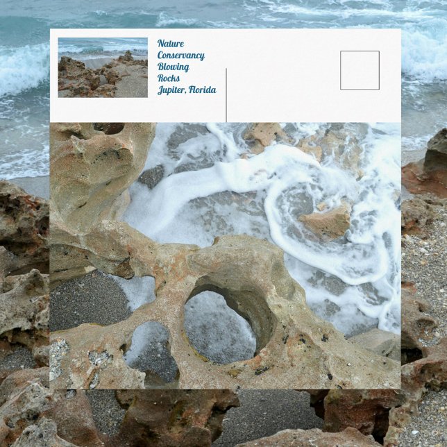 Blowing Rocks Jupiter Florida Photographic Postcard (Creator Uploaded)