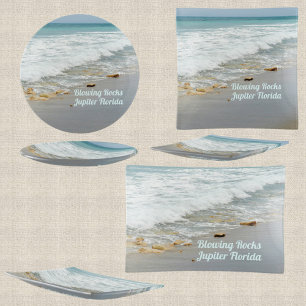 Blowing Rocks Jupiter Florida Seascape Coastal Trinket Tray