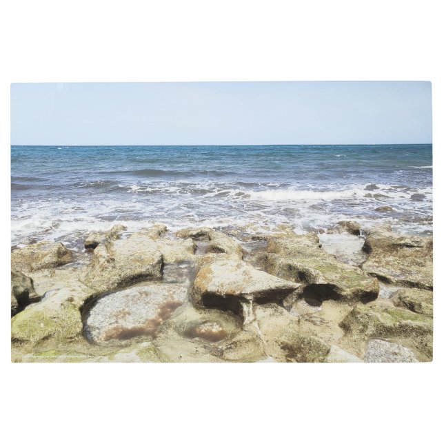 Blowing Rocks Preserve Jupiter Florida Horizontal Metal Print (Front)