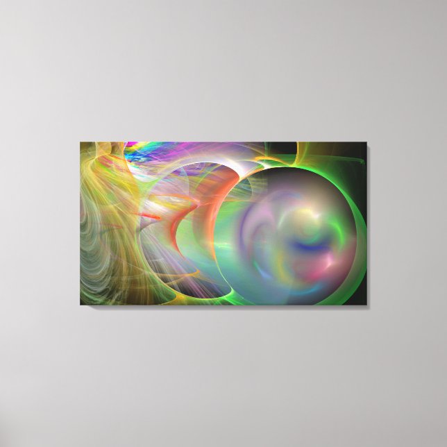 Blowing Space Bubbles Canvas Print (Front)