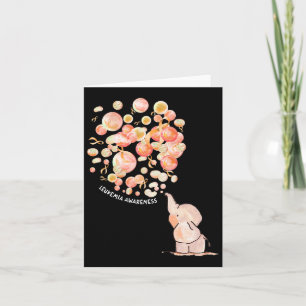 Blowing Up Orange Balloons Leukemia Awareness Card