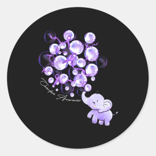 Blowing Up Purple Balloons Overdose Awareness 2  Classic Round Sticker