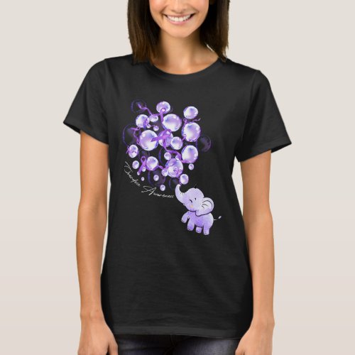 Blowing Up Purple Balloons Overdose Awareness 2  T_Shirt