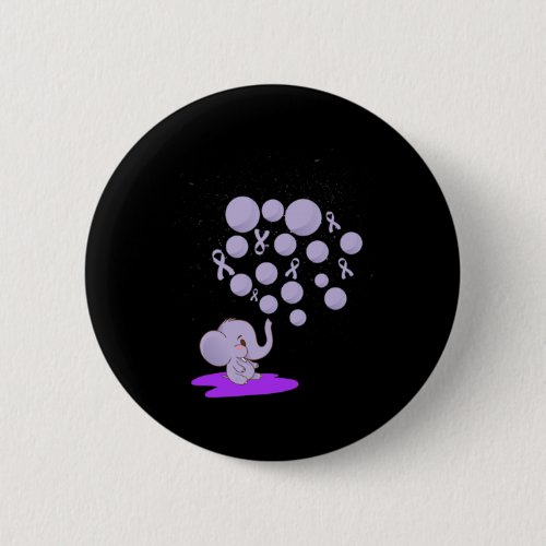 Blowing Up Purple Balloons Overdose Awareness Gift Button