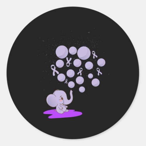 Blowing Up Purple Balloons Overdose Awareness Gift Classic Round Sticker