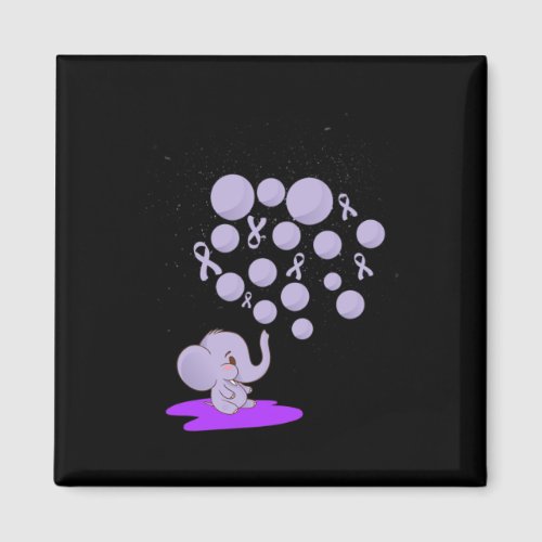 Blowing Up Purple Balloons Overdose Awareness Gift Magnet