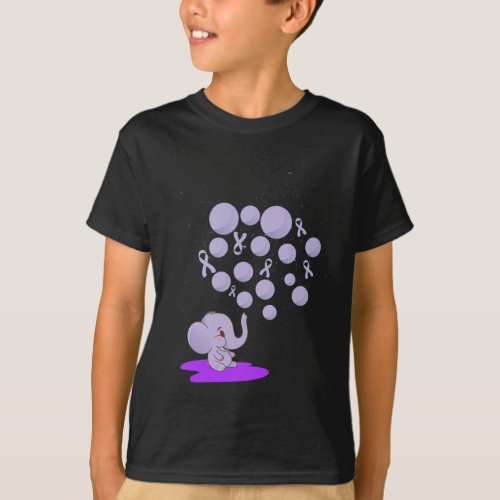 Blowing Up Purple Balloons Overdose Awareness Gift T_Shirt