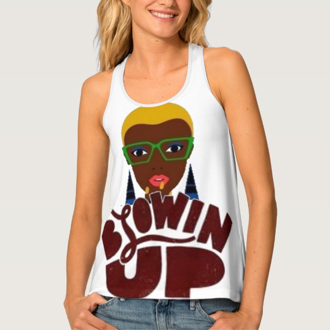 blowing up Women's Tank Top (Front)