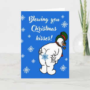 Blowing You Christmas Kisses! Holiday Card