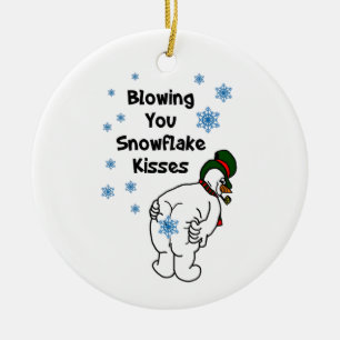 Blowing You Snowflake Kisses Ornament