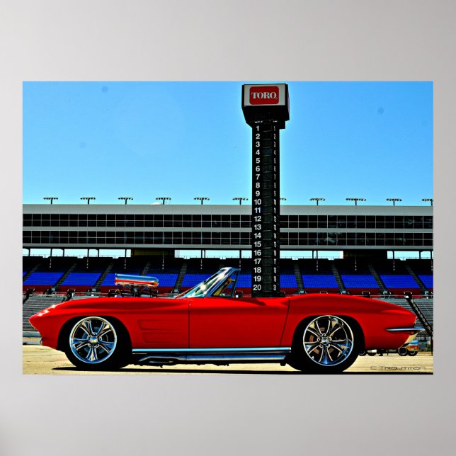 Blown C2 Corvette Poster (Front)