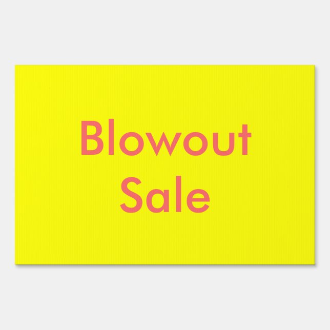 Blowout Sale Sign (Front)