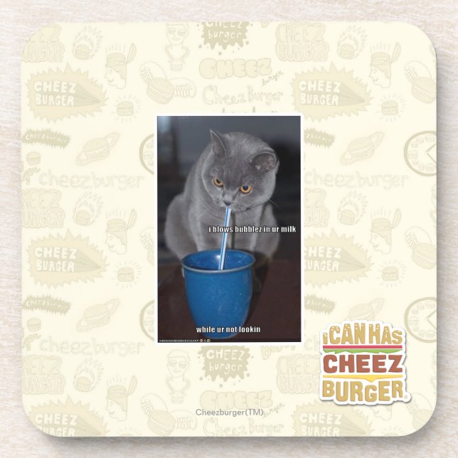 Blows Bubbles in ur milk Beverage Coaster (Front)