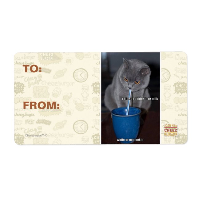 Blows Bubbles in ur milk Label (Front)