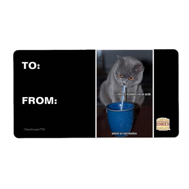 Blows Bubbles in ur milk Label (Front)