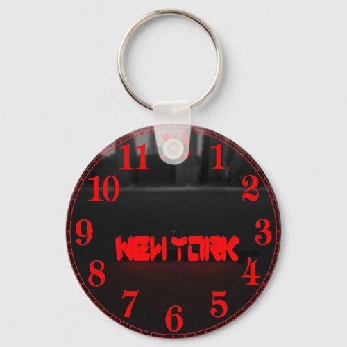 Blox3dnyccom New York Hudson river Large Clock Keychain