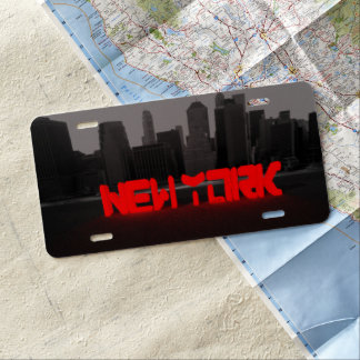 Blox3dnyc.com New York Hudson river. License Plate