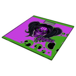 Blox3dnyc.com Wicked lady design.Green/Purple Bathroom Scale