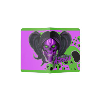 Blox3dnyc.com Wicked lady design.Green/Purple Passport Holder