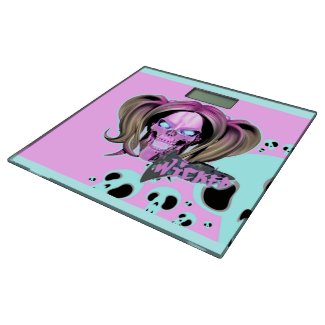 Blox3dnyc.com Wicked lady design.. Pink/Cyan. Bathroom Scale