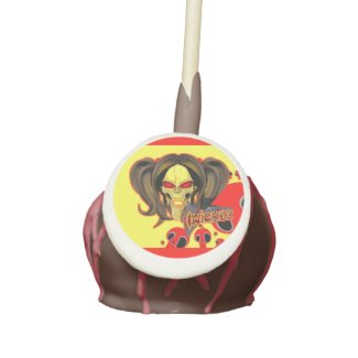 Blox3dnyc.com Wicked lady design.Red/Yellow Cake Pops