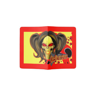 Blox3dnyc.com Wicked lady design.Red/Yellow Passport Holder
