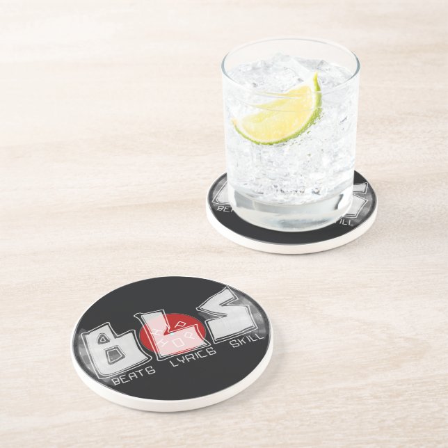 BLS beats lyrics skill HIP HOP Drink Coaster (Side)