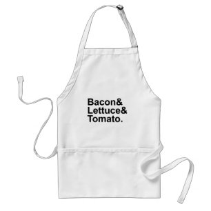 BLT Bacon Lettuce Tomato List String Adult Apron