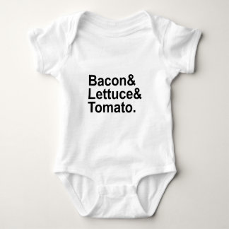BLT Bacon Lettuce Tomato List String Baby Bodysuit