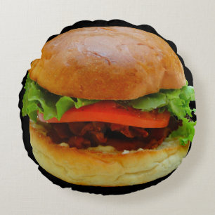 BLT on Bun Round Food Pillow
