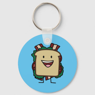BLT Sandwich Bacon Lettuce and Tomato Foods Design Keychain