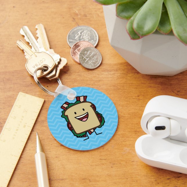 BLT Sandwich Bacon Lettuce and Tomato Foods Design Keychain (Desk)