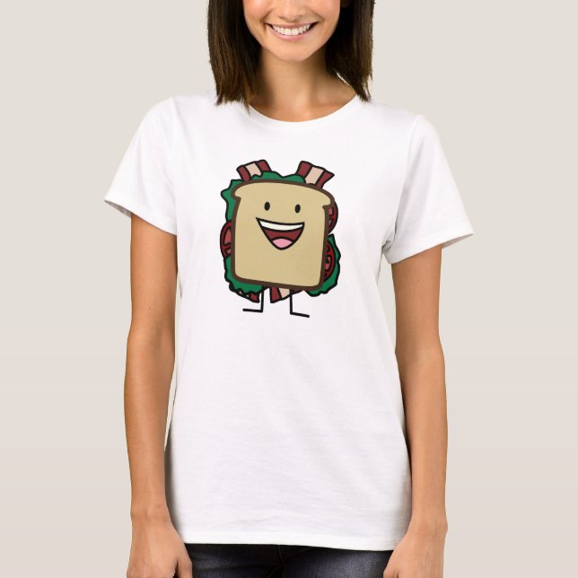 BLT Sandwich Bacon Lettuce and Tomato Foods Design T-Shirt (Front)