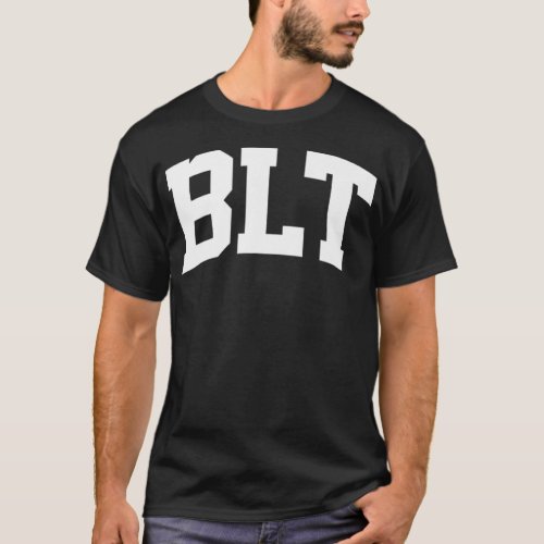 BLT Vintage Retro Sports College Gym Arch Funny ki T_Shirt