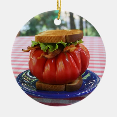 BLT with Giant Tomato Ceramic Ornament