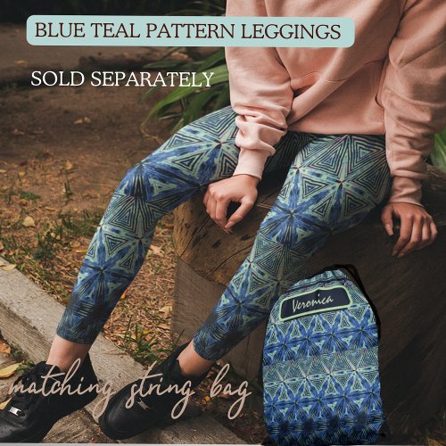 Blu and Teal Pattern Leggings