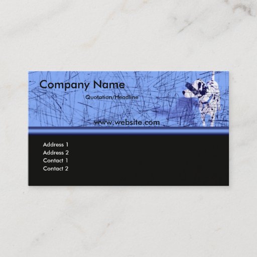 Customizable Blu Dog Grunge Business Card