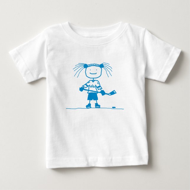 BLU Stick Hockey Toddler Long Sleeve Baby T-Shirt (Front)