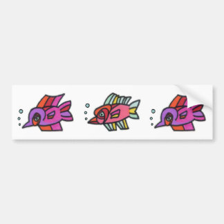 Blub Fish Trio Bumper Sticker