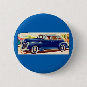 blue 1941 Plymouth Button