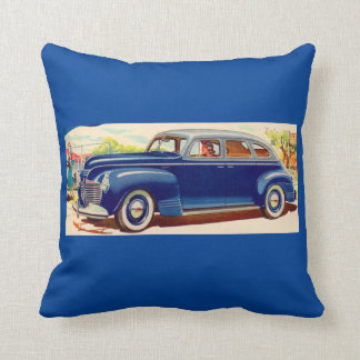 blue 1941 Plymouth Throw Pillow