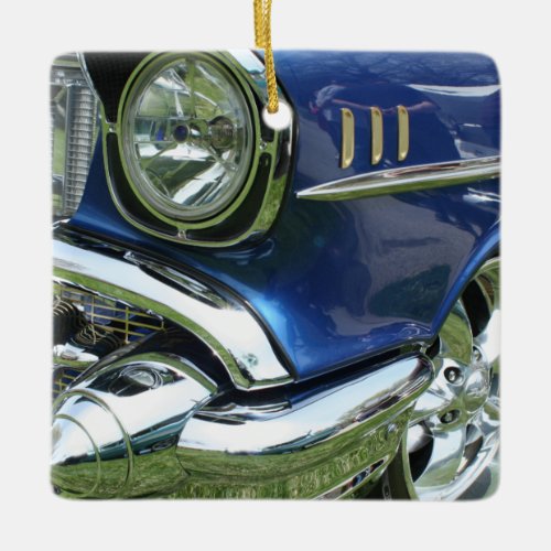 Blue 1957 Chevy Vintage Car Ceramic Ornament