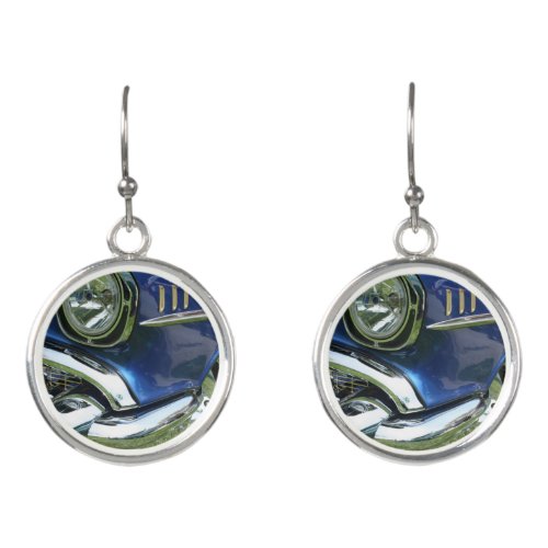 Blue 1957 Chevy Vintage Car Earrings