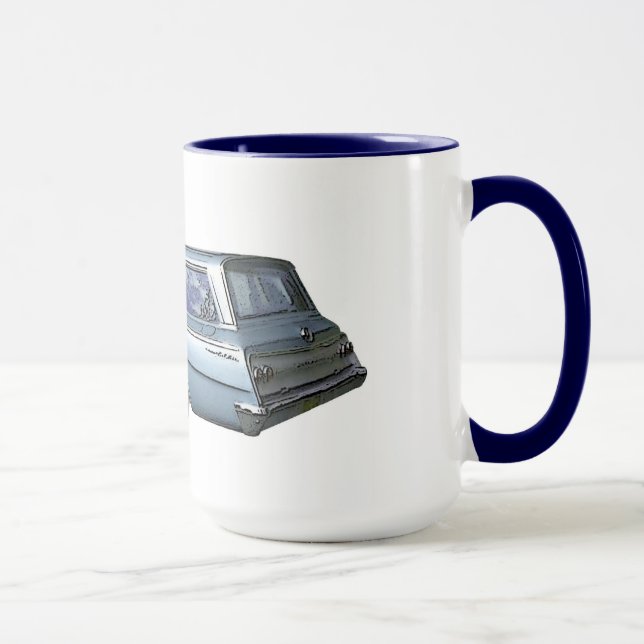 Blue 1962 Chevrolet station wagon. Mug (Right)