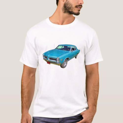 Blue 1966 Pontiac Le Mans Muscle Car T_Shirt