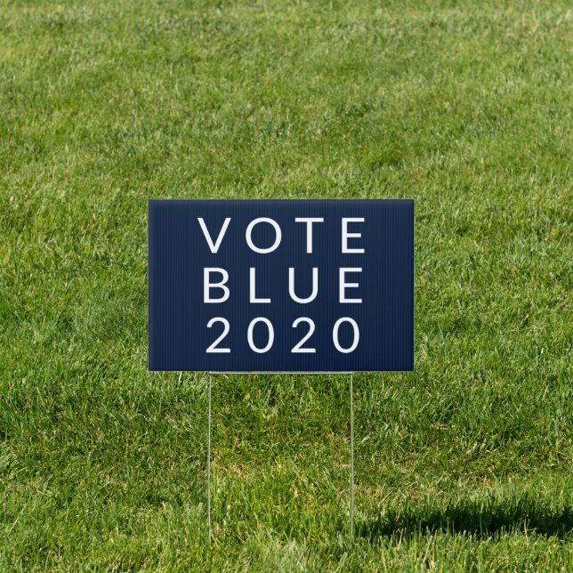 Blue 2020 Election Biden Harris Simple Minimal Sign (Insitu)