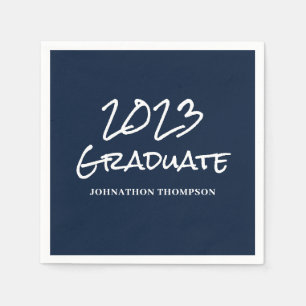 Blue 2023 Graduation Name Napkins