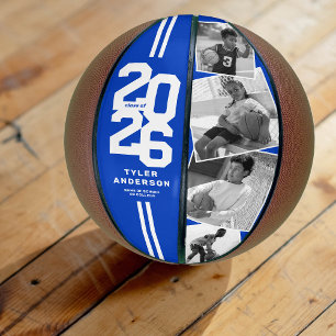 Blue 2026 Graduation Senior 4 Photo Basketball