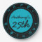 Blue 25th Birthday Party Personalized Paper Plates