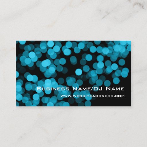 Customizable Blue 2 Party Lights (Music or DJ) Business Cards